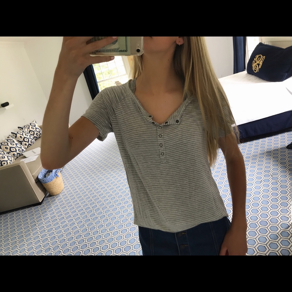 soft & sexy button up t shirt